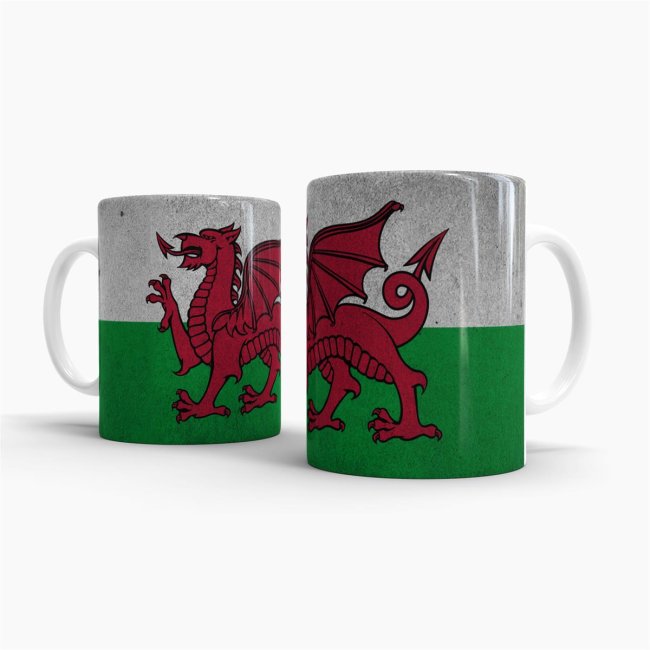 Retro Flaggentasse Wales