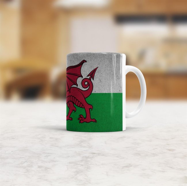 Retro Flaggentasse Wales