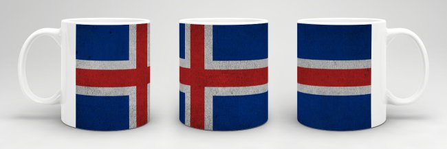 Retro Flaggentasse Island