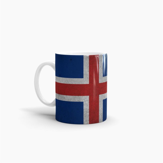 Retro Flaggentasse Island