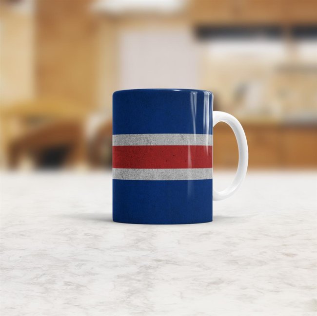 Retro Flaggentasse Island