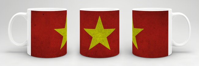 Retro Flaggentasse Vietnam