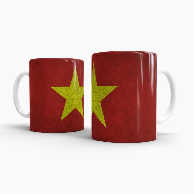 Retro Flaggentasse Vietnam