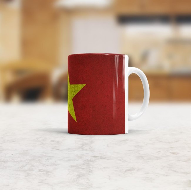 Retro Flaggentasse Vietnam