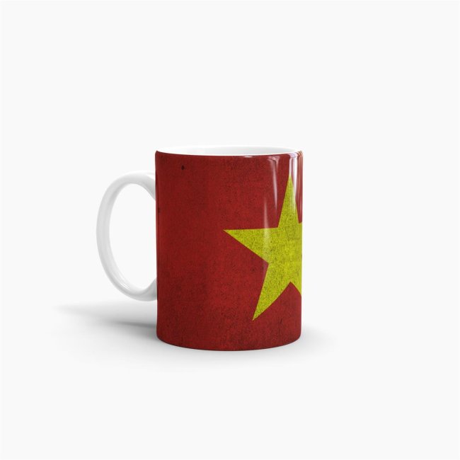 Tasse Vietnam Flagge Retro