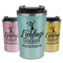 To Go Edelstahlbecher Glitzer - Lieblings-Erzieherin -...