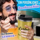 To Go Edelstahlbecher Glitzer - Lieblings-Lehrer - mit Name
