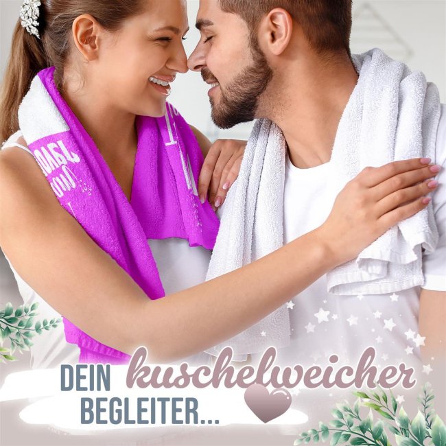 Handtuch zum Junggesellenabschied - Team Hangover - mit Foto bedrucken - 2 Gr&ouml;&szlig;en