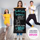 Handtuch mit Spruch - Schni Schna-ich hab mein ABI - blau...