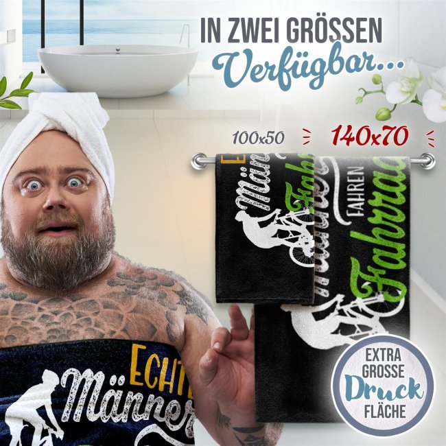 Handtuch f&uuml;r Sportler - Fahrrad - 140 x 70 cm