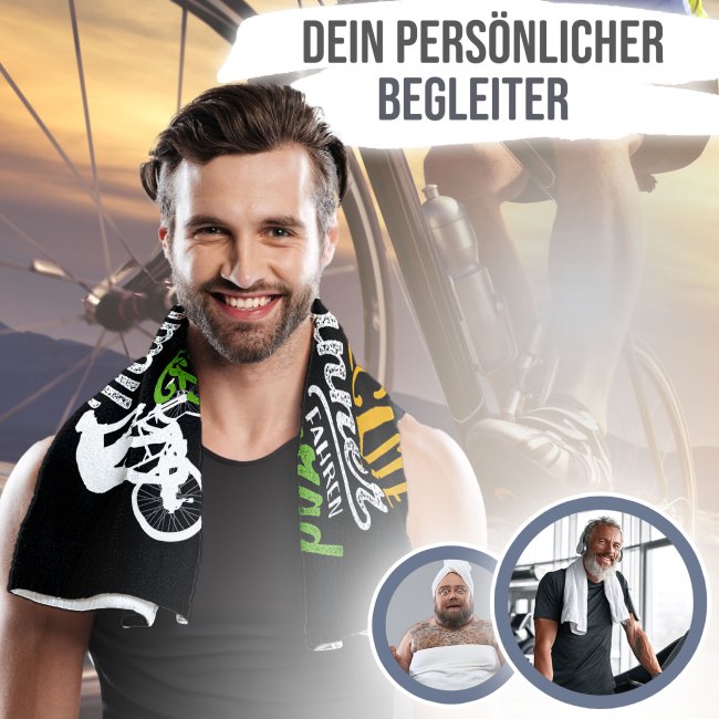 Handtuch f&uuml;r Sportler - Fahrrad - 140 x 70 cm