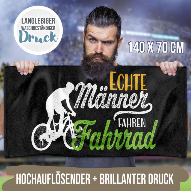 Handtuch f&uuml;r Sportler - Fahrrad - 140 x 70 cm