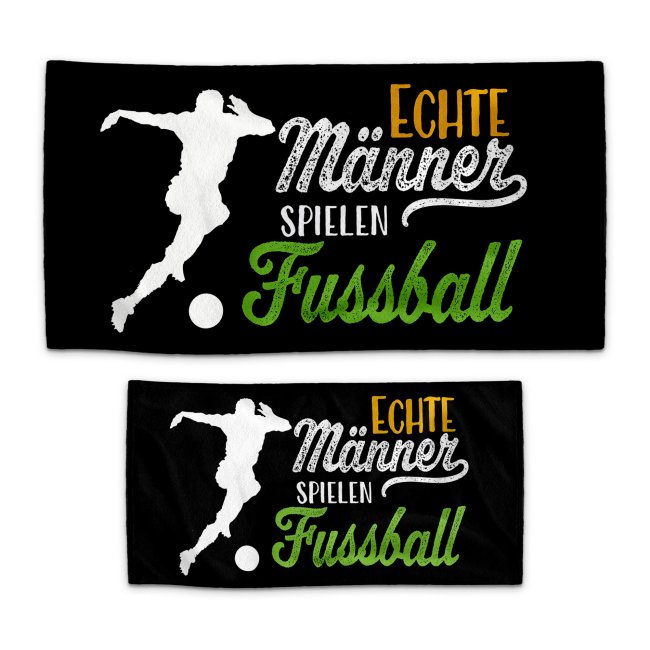 Handtuch f&uuml;r Sportler - Fu&szlig;ball - in zwei Gr&ouml;&szlig;en