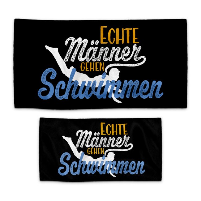 Handtuch f&uuml;r Sportler - Schwimmen - in zwei Gr&ouml;&szlig;en