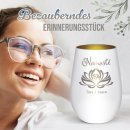 Windlicht mit Gravur - Yoga Lotusblume OM-Mantra - mit...