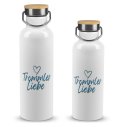Trinkflasche mit Name - Trommler Liebe - 500 ml und 750 ml