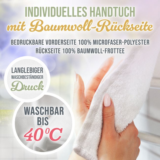 Handtuch - Allerbeste Oma - mit 3 Fotos - 100 x 50 cm