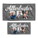 Handtuch - Allerbester Opa - mit 3 Fotos - in zwei...