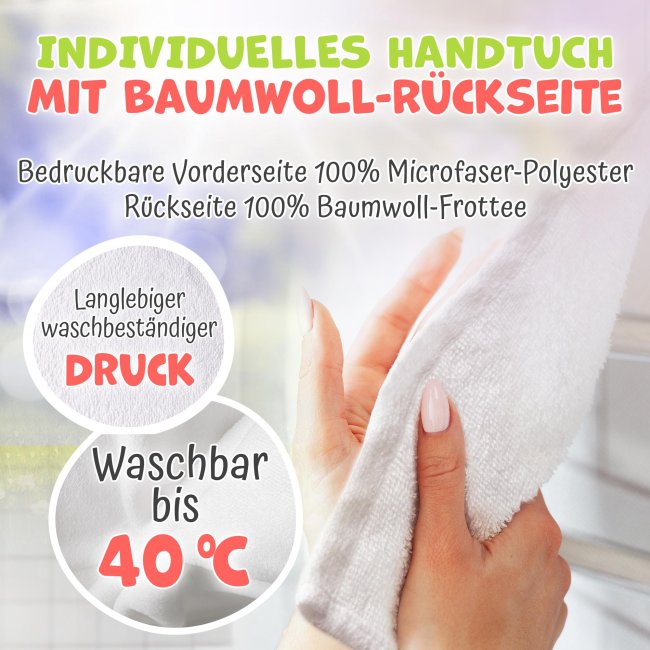 Kinder-Handtuch - Einhorn - mit Name - 100 x 50 cm