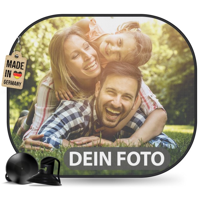Auto-Sonnenschutz selbst gestalten mit Foto und/oder Name - Einzeln