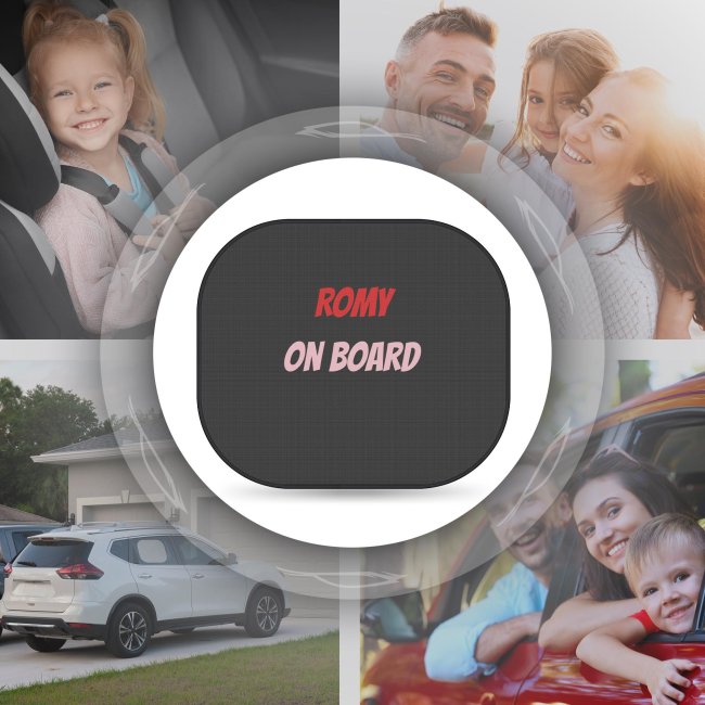 Auto-Sonnenschutz selbst gestalten mit Wunschtext