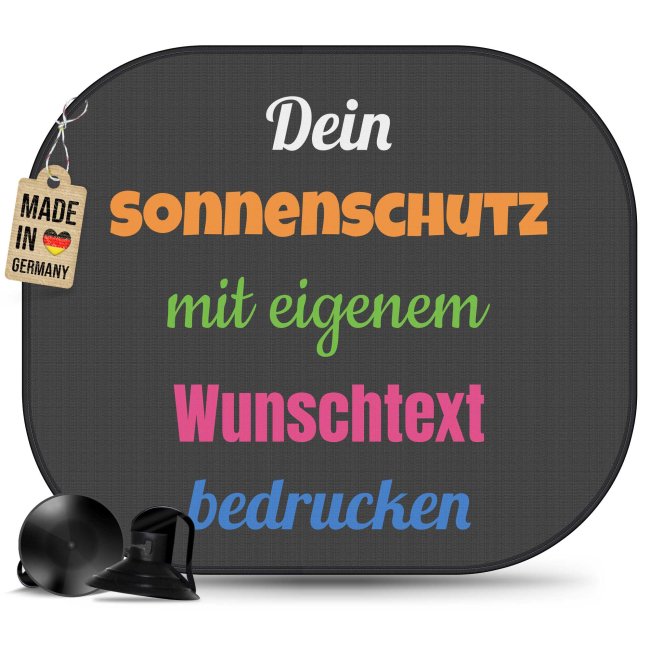 Auto-Sonnenschutz selbst gestalten mit Wunschtext - Einzeln