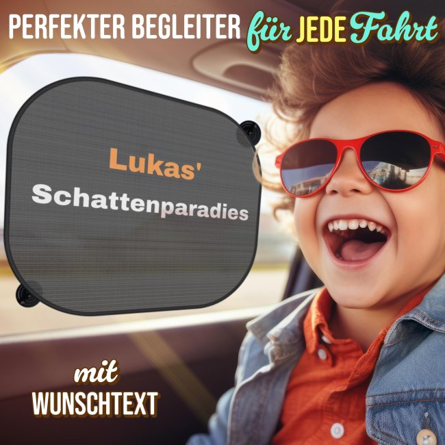 Auto-Sonnenschutz selbst gestalten mit Wunschtext - Einzeln