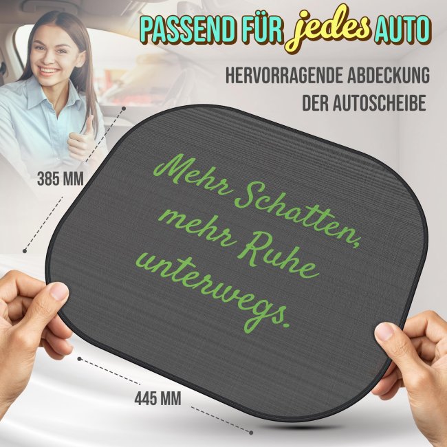 Auto-Sonnenschutz selbst gestalten mit Wunschtext - 2er-Set