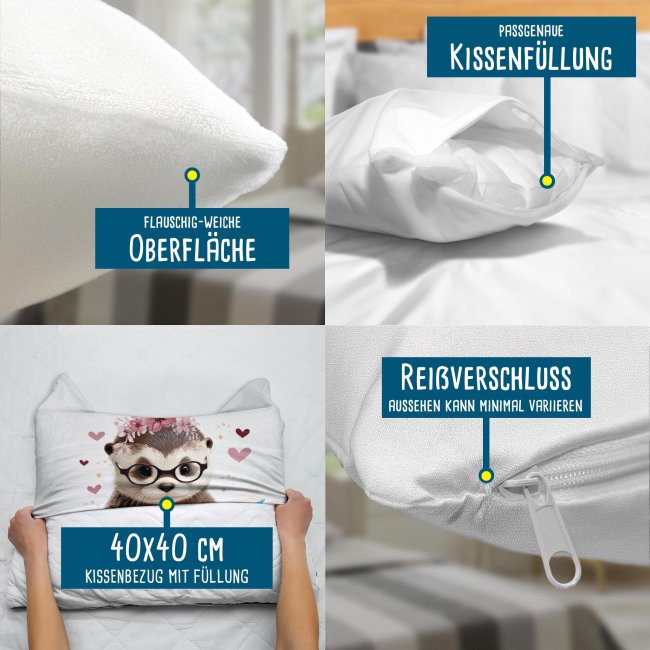 Kissen - Omas Leseecke - Otter - in 3 Farben