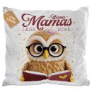 Kissen - Bonusmamas Leseecke - Eule - Wei&szlig; Flauschig