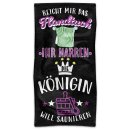 Handtuch mit Spruch - Die K&ouml;nigin will saunieren -...