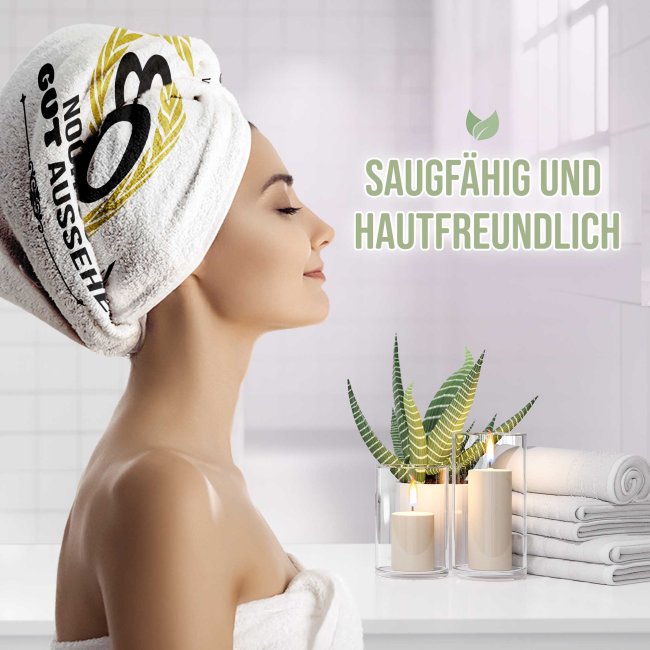 Handtuch mit Spruch - Bitte kein Neid - 80 Jahre - in zwei Gr&ouml;&szlig;en