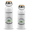 Trinkflasche mit Bambusdeckel - Urlaubsreif - mit Name -...