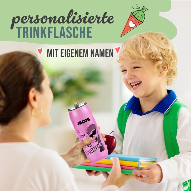 Cola-Dose - Rechnen Junge - mit Name - Pink 420 ml