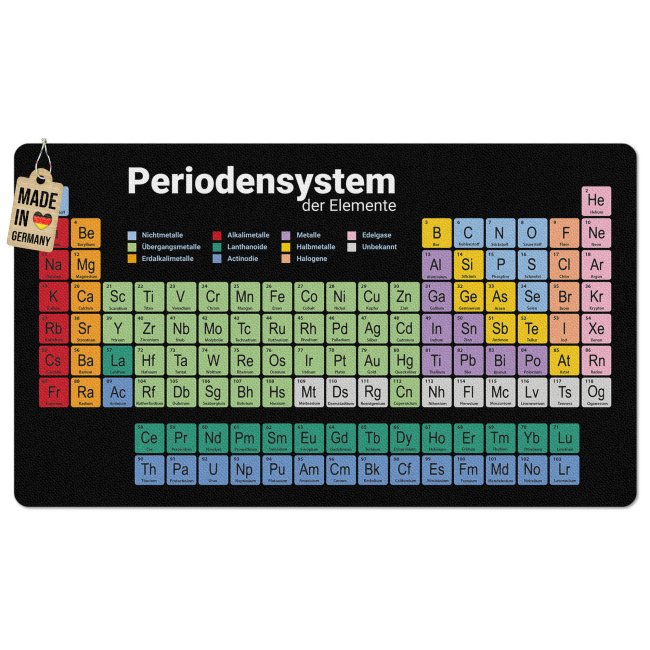 Schreibtischunterlage f&uuml;r Kinder - Periodensystem - 60 x 35 cm