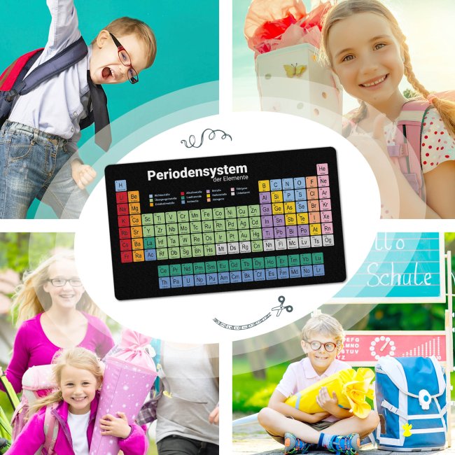 Schreibtischunterlage f&uuml;r Kinder - Periodensystem - 60 x 35 cm
