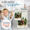 Kinder-Handtuch - B&auml;r im Wald - mit Name - in zwei...