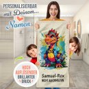 Kinder-Handtuch - Dino - mit Name - in zwei...