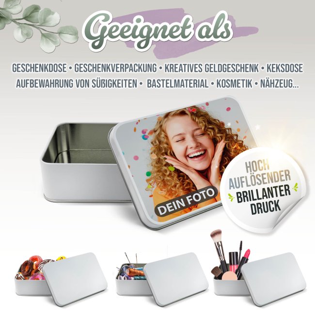 Geschenkdose mit Foto &amp; Text selbst gestalten - 1500 ml