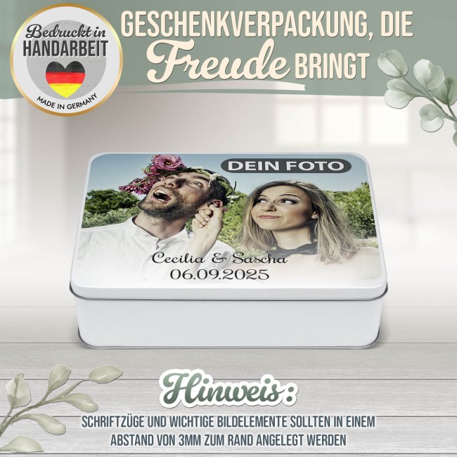 Geschenkdose mit Foto &amp; Text selbst gestalten - 1500 ml