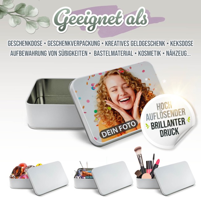 Geschenkdose mit Foto &amp; Text selbst gestalten - 2500 ml