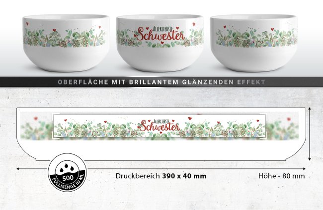 M&uuml;slisch&uuml;ssel - Allerliebste Schwester - 500 ml