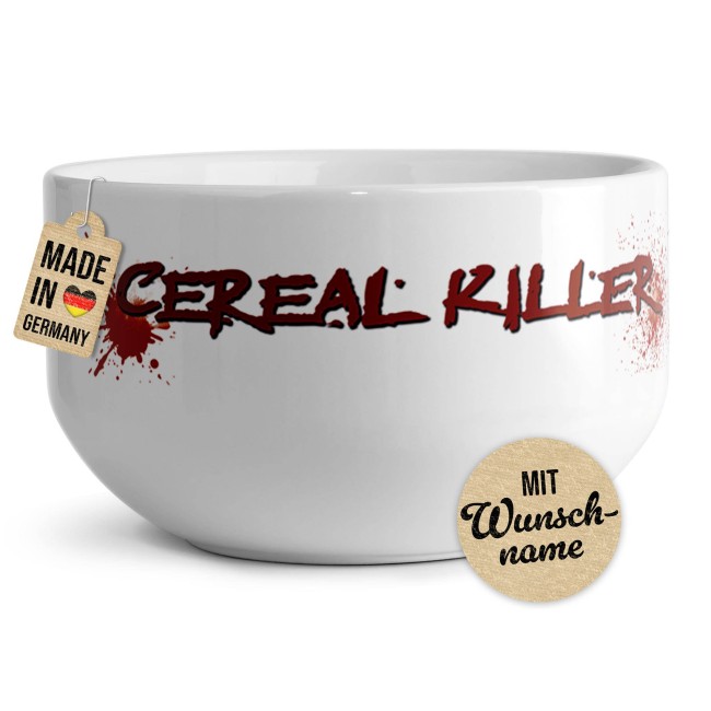 M&uuml;slisch&uuml;ssel - Cereal Killer - mit Name - 500 ml