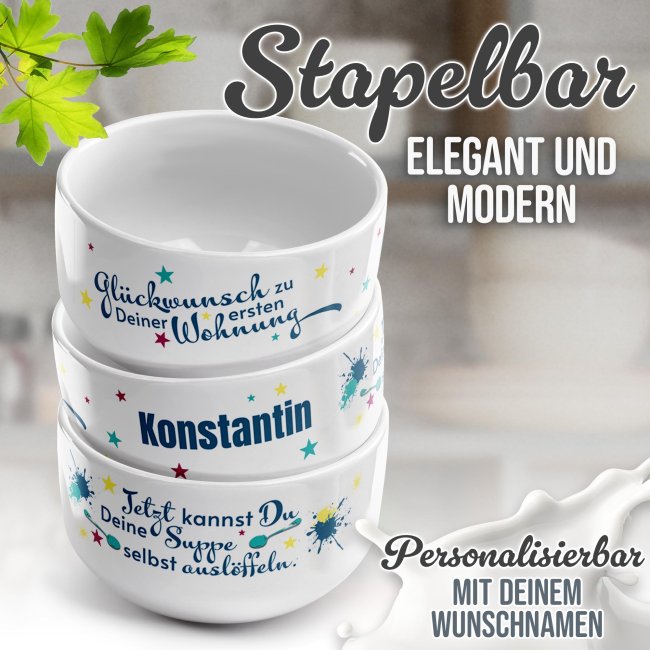 M&uuml;slisch&uuml;ssel - Erste Wohnung - mit Name - 500 ml