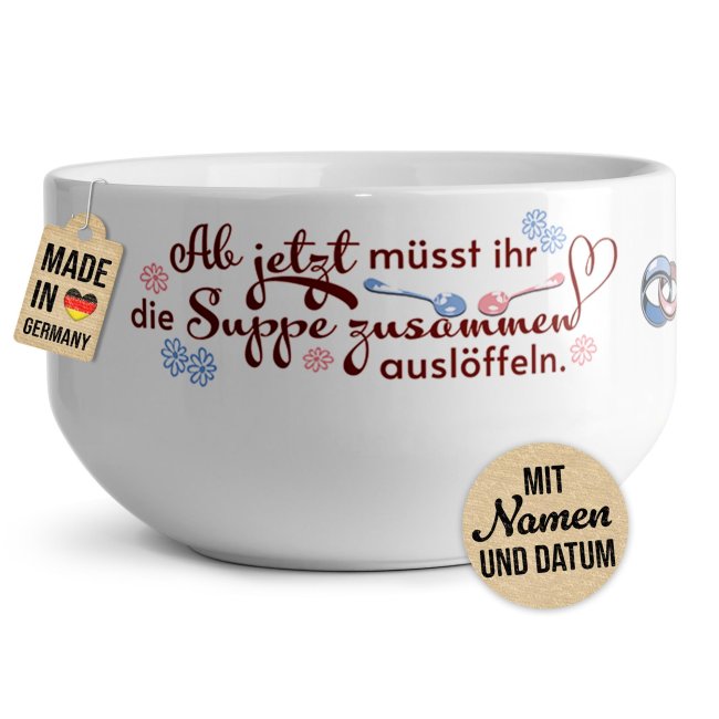 M&uuml;slisch&uuml;ssel - Suppe gemeinsam ausl&ouml;ffeln - mit Name - 500 ml