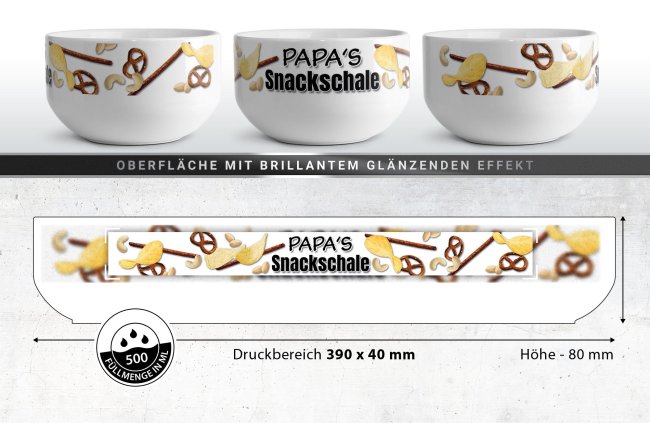 M&uuml;slisch&uuml;ssel - Papas Snackschale salzig - 500 ml