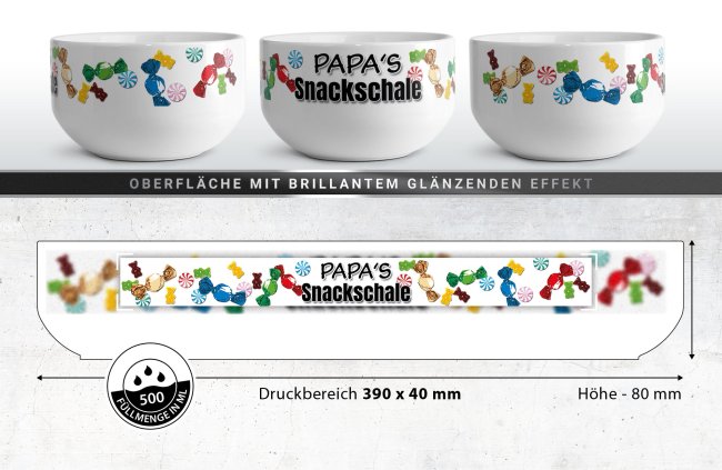 M&uuml;slisch&uuml;ssel - Papas Snackschale s&uuml;&szlig; - 500 ml