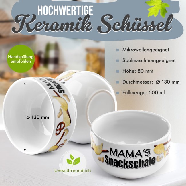 M&uuml;slisch&uuml;ssel - Mamas Snackschale salzig - 500 ml