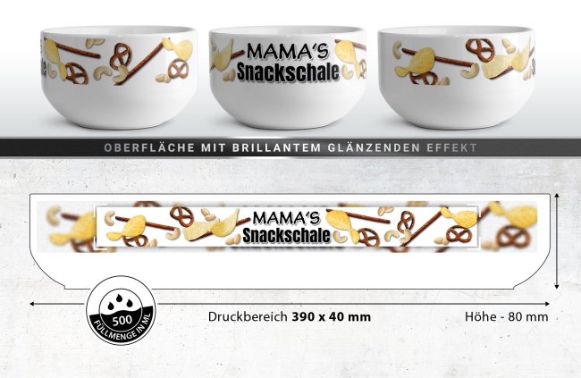 M&uuml;slisch&uuml;ssel - Mamas Snackschale salzig - 500 ml