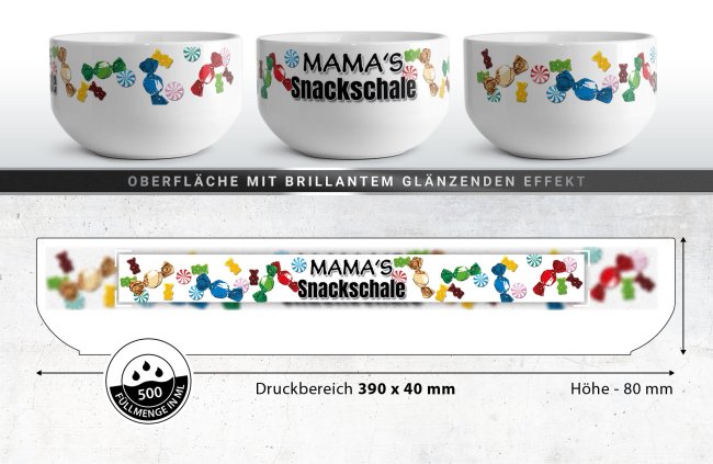 M&uuml;slisch&uuml;ssel - Mamas Snackschale s&uuml;&szlig; - 500 ml